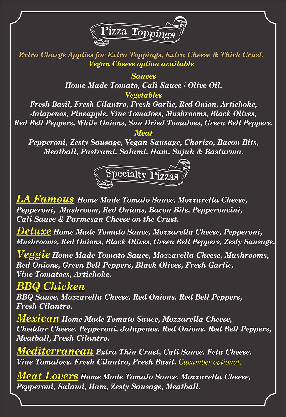 Menu Board #2